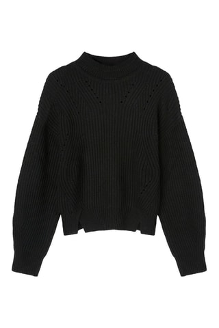 Camisola de lã - Preto