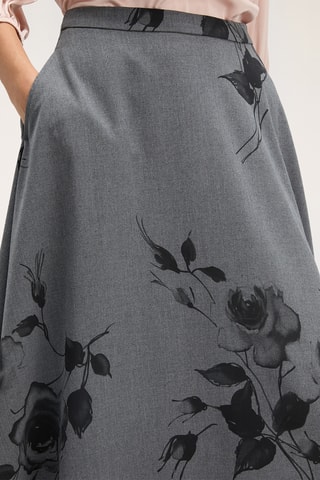 Saia estilo patinadora - Cinzento