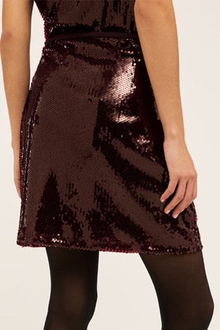 Jupe droite - Bordeaux