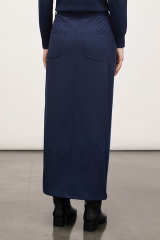 Saia comprida em ganga - Azul