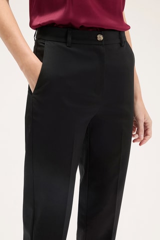 Calças regular 7/8 - Preto