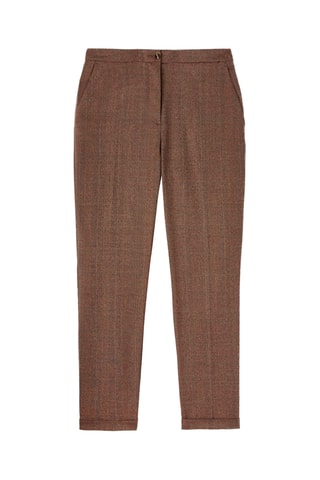 Calças regular - Castanho