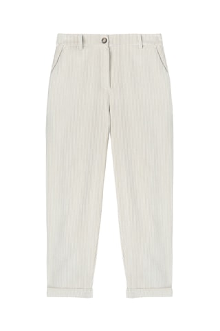 Calças chino em veludo - Esbranquiçado