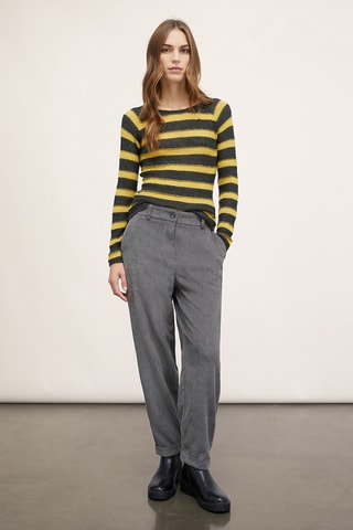 Calças chino em veludo - Cinzento