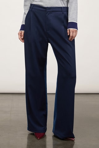 Calças palazzo - Azul-marinho