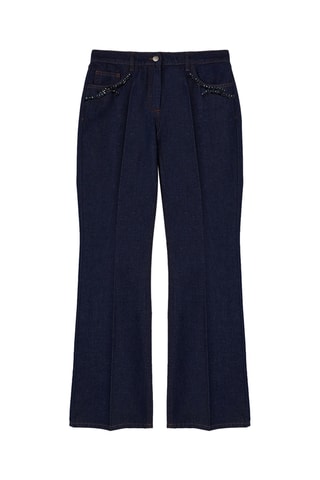 Calças de ganga flare - Azul-escuro