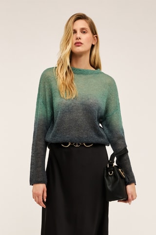 Camisola em alpaca e lã - Verde