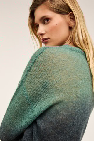 Camisola em alpaca e lã - Verde