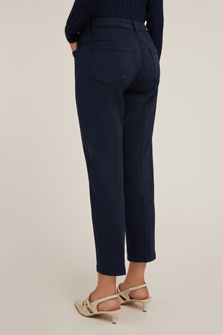 Calças corte cenoura 7/8 - Azul-marinho