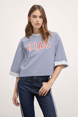 T-shirt oversize - Azul-marinho