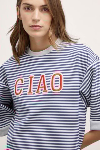 T-shirt oversize - Azul-marinho