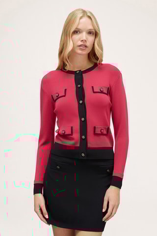 Casaco de malha - Fúcsia