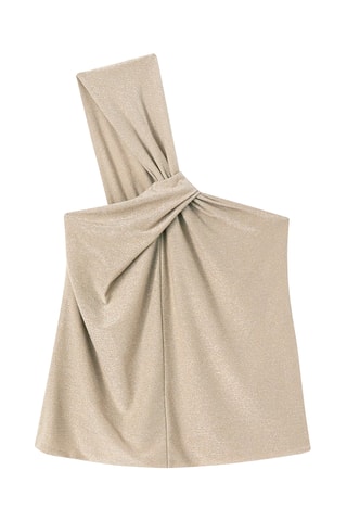 Top assimétrico - Bege