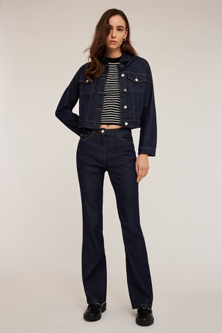 Calças de ganga bootcut - Azul-escuro