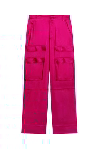 Calças cargo - Fúcsia