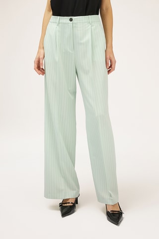 Calças wide legs - Verde-pálido