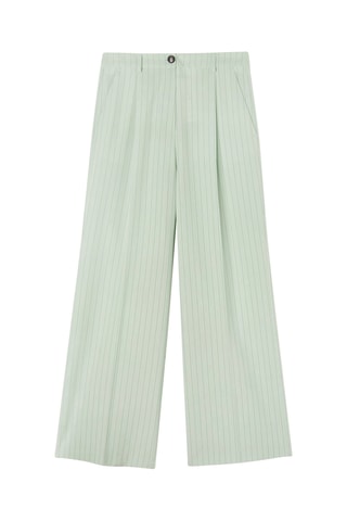 Calças wide legs - Verde-pálido