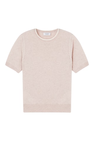 Top em caxemira - Rosa-pálido