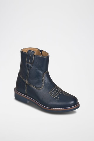 Botas de couro Azul