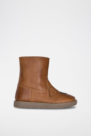 Botas de couro Castanho