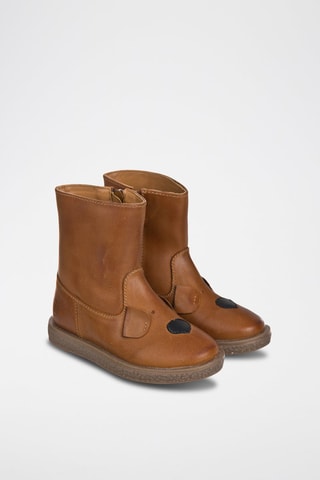 Botas de couro Castanho