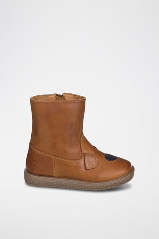 Botas de couro Castanho