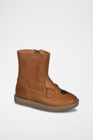 Botas de couro Castanho