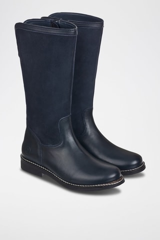 Botas de couro Azul