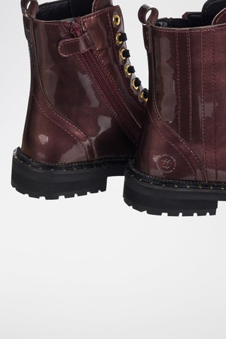 Botas de couro Bordô