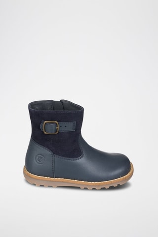 Botas de couro  
Azul