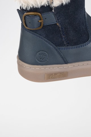 Botas de couro  
Azul