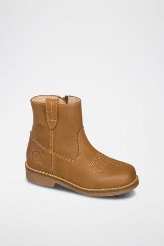 Sapatos em couro 
Camel