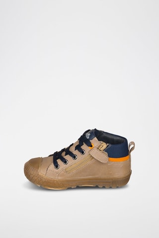 Sapatos em couro 
Toupeira e azul