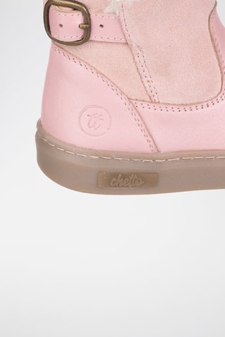 Botas de couro - Rosa