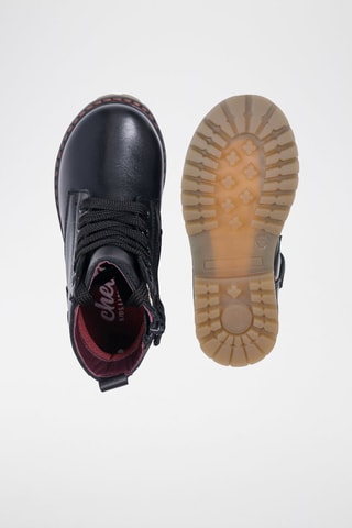 Botas de couro - Preto e violeta