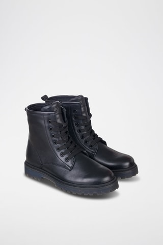 Botas de couro - Preto