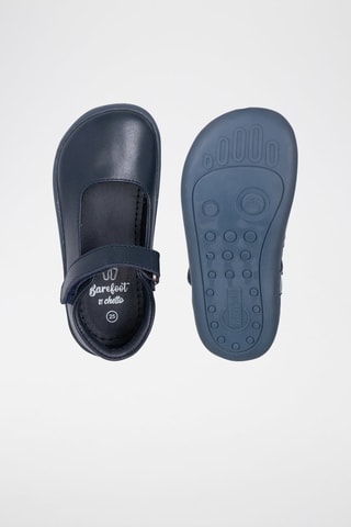 Sabrinas de couro - Azul-marinho