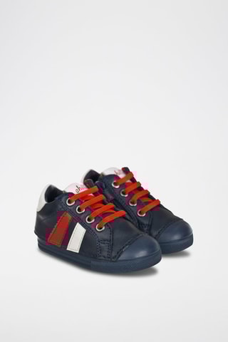 Botins de couro Azul