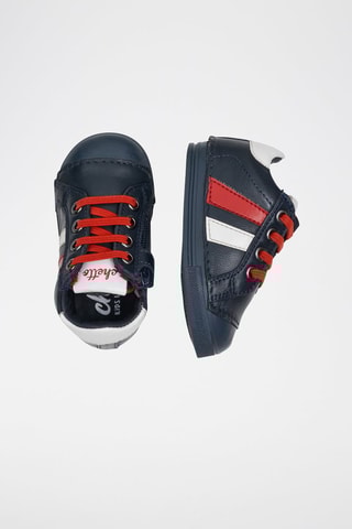 Botins de couro Azul