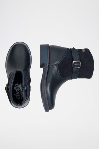 Botins de couro Azul