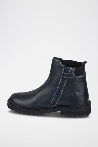 Botins de couro Azul