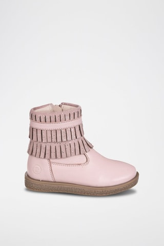 Botins de couro Rosa