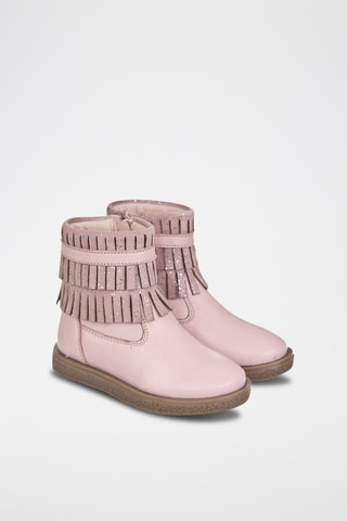 Botins de couro Rosa