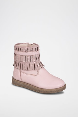 Botins de couro Rosa