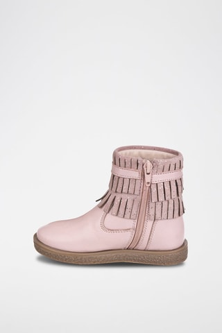 Botins de couro Rosa