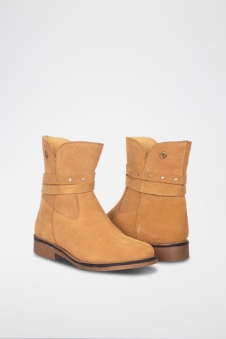 Botins em nobuck Camel