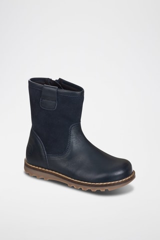 Botins de couro Azul