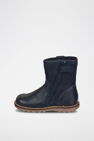 Botins de couro Azul