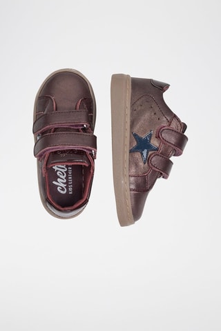 Sapatilhas de couro Bordô