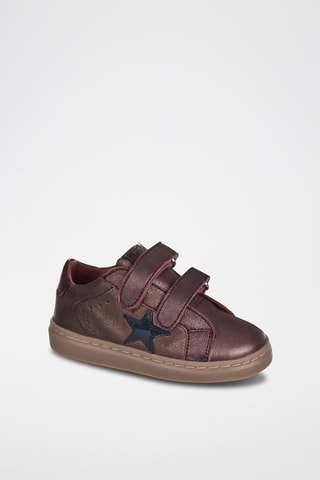 Sapatilhas de couro Bordô